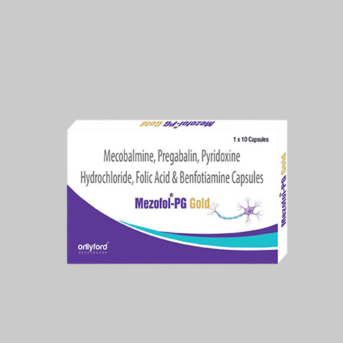 Mecobalamin, Pregabalin, Pyridoxine Hydrochloride, Folic Acid & Benfotiamine Capsules