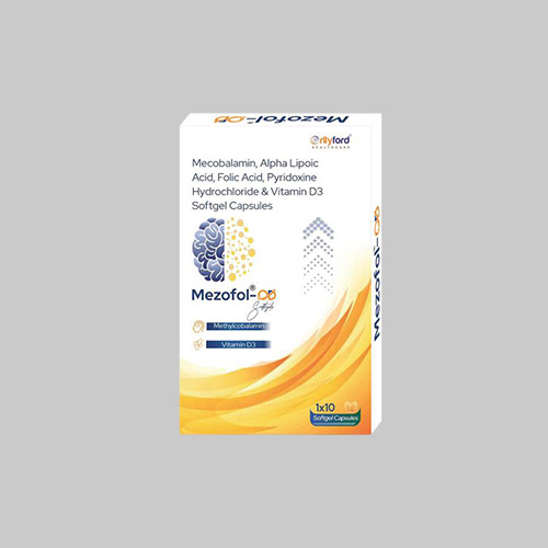 Mecobalamin, Alpha Lipoic Acid, Folic Acid, Pyridoxine Hydrochloride & Vitamin D3 Softgel Capsules