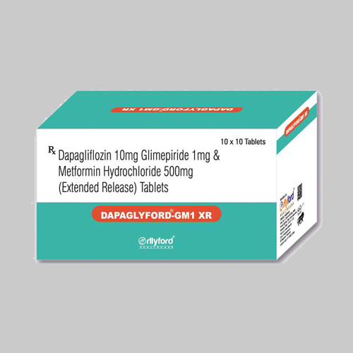 Dapagliflozin 10 mg, Glimepiride 1 mg & Metformin Hydrochloride 500 mg (Extended Release) Tablets